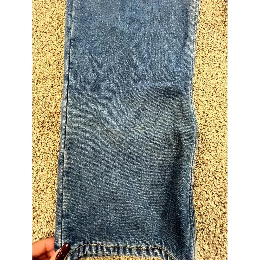 Carhartt Workwear Jeans Mens 38x30 Blue Flannel‎ Lined Relaxed Fit Straight Leg